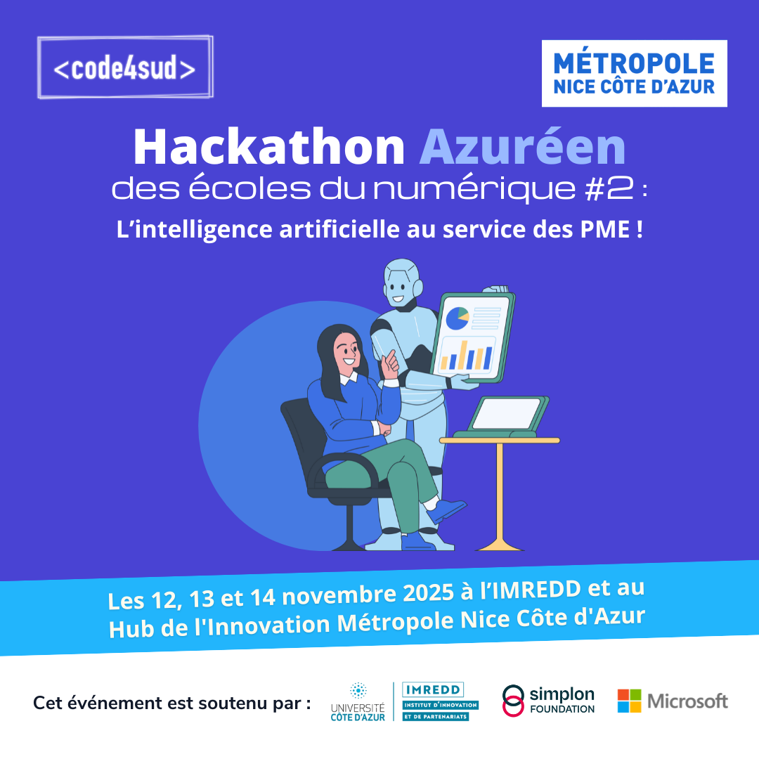 2e hackathon « L'IA au service des PME » : rendez-vous à Nice les 12, 13 et 14 novembre